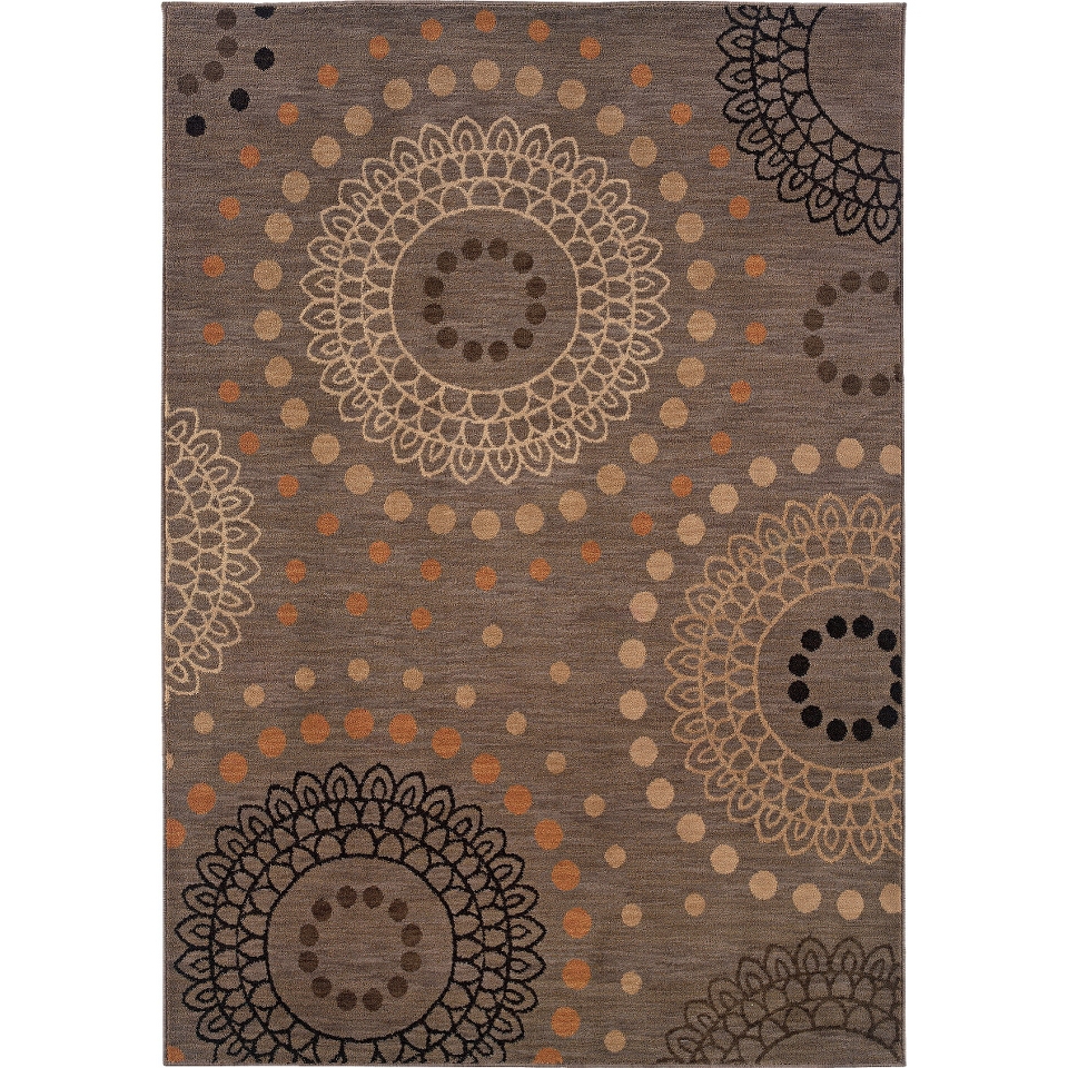 Gray Medallion Area Rug   Multicolor (8X11)