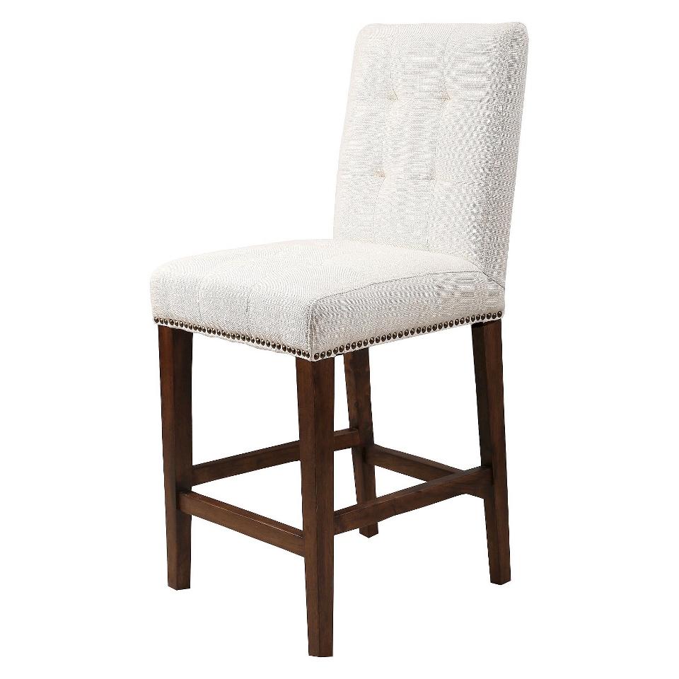 Monica Pedersen Stephanie Linen 30 Barstool Hardwood/Camel   Abbyson