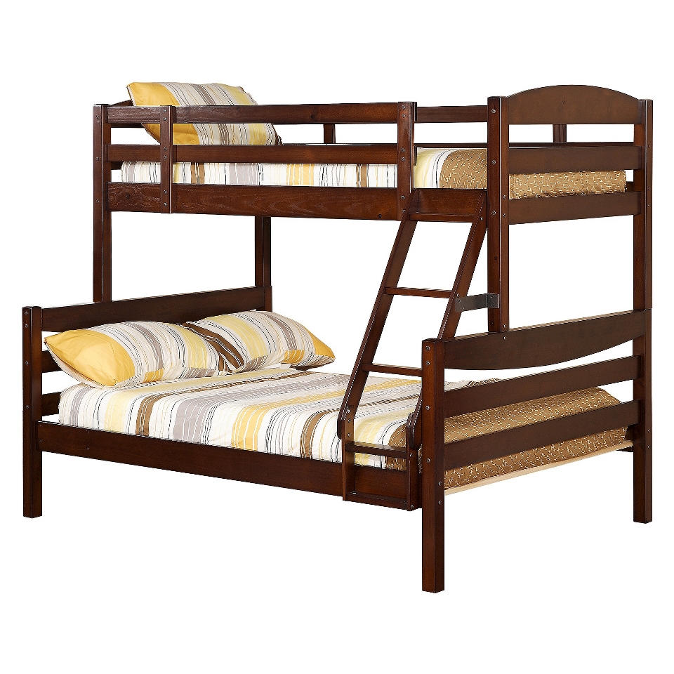 Walker Edison Wood Bunk Bed   Brown (Twin/Full)