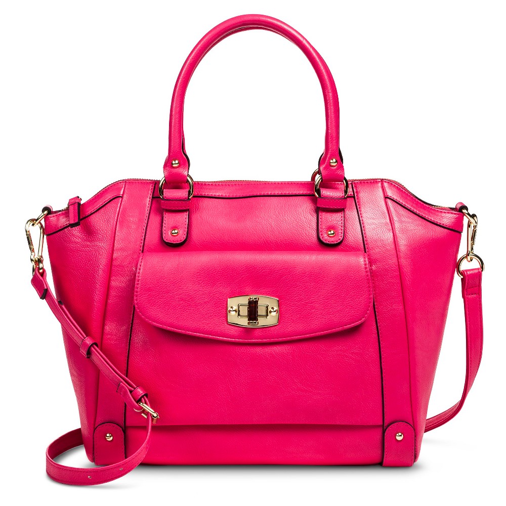 Women's Tote Faux Leather Handbag Pink - Merona - $44.99