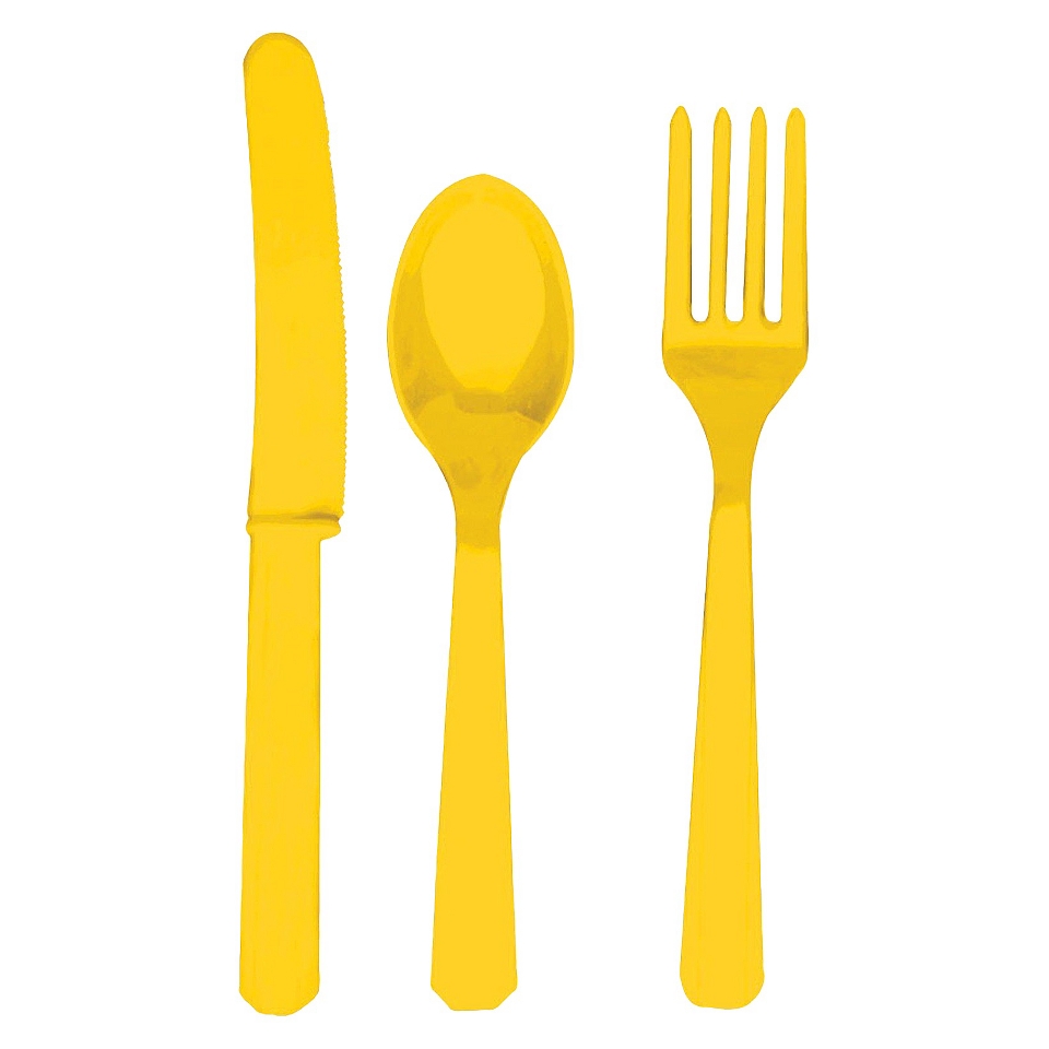 Plastic Fork, Spoon, and Knife Set (8 each)