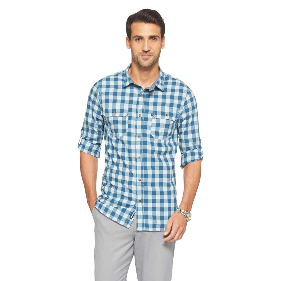 Cherokee Mens Casual Button Down   Blue