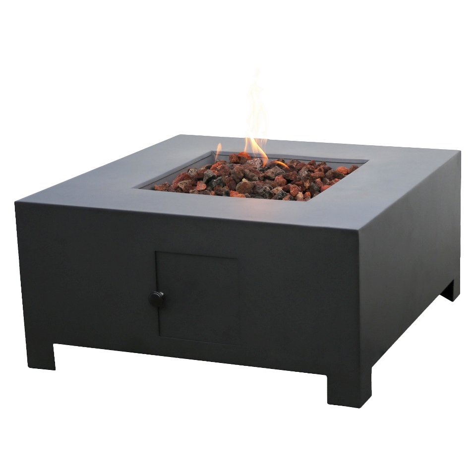 Threshold Square Propane Fire pit   Black