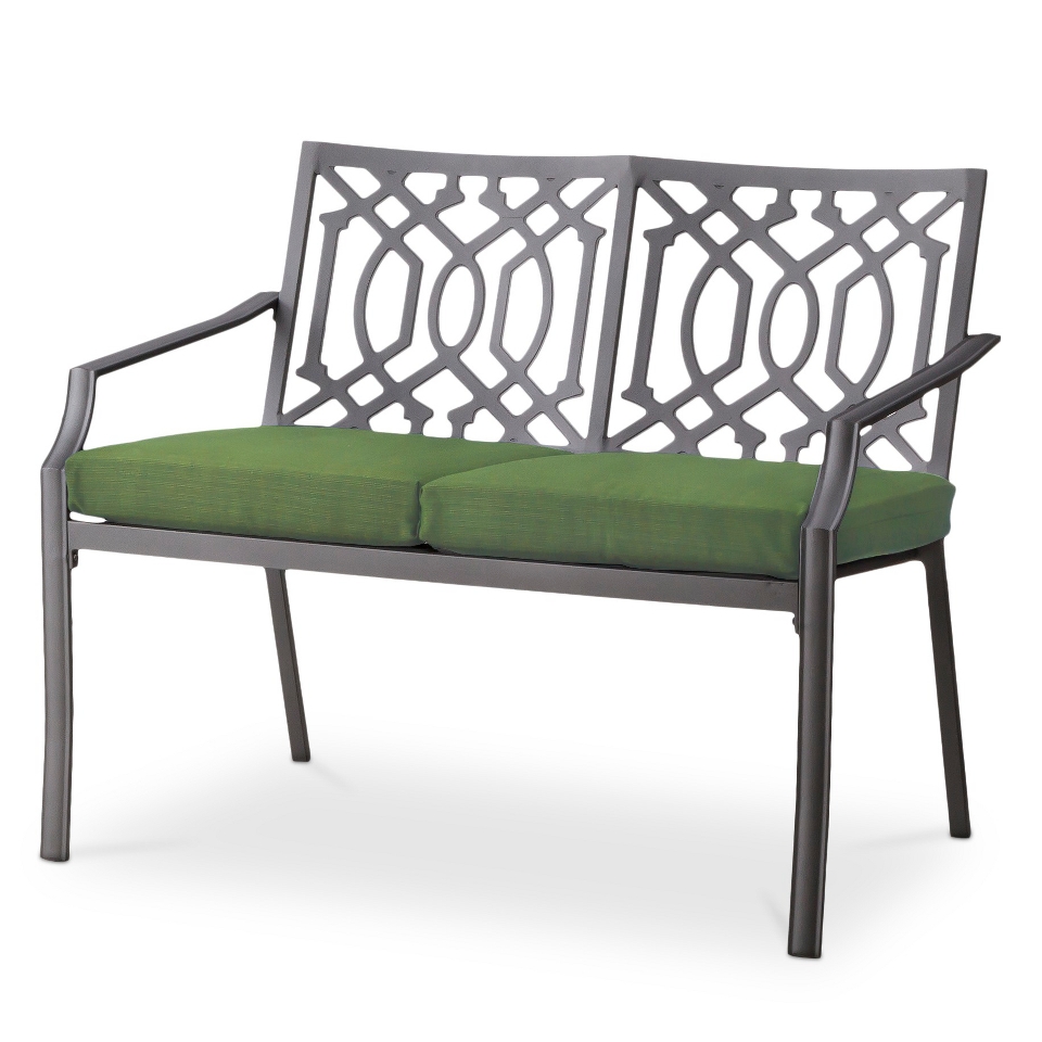 Threshold™ Harper Metal Patio Garden Bench with Cushions