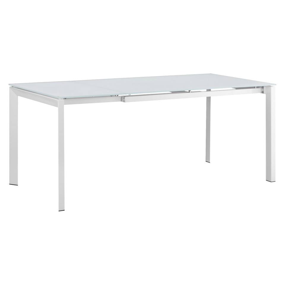 Helsinki Extension Dining Table White   Zuo