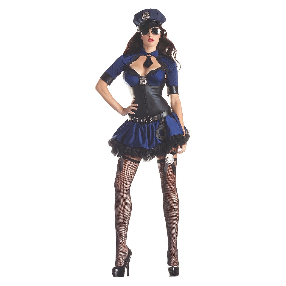 Womens Sultry Officer Body Shaper Costume