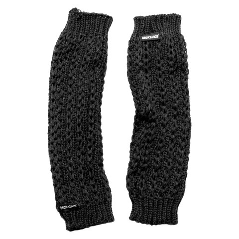 Women's Textured Knit Arm Warmers Charcoal Grey ... : Target