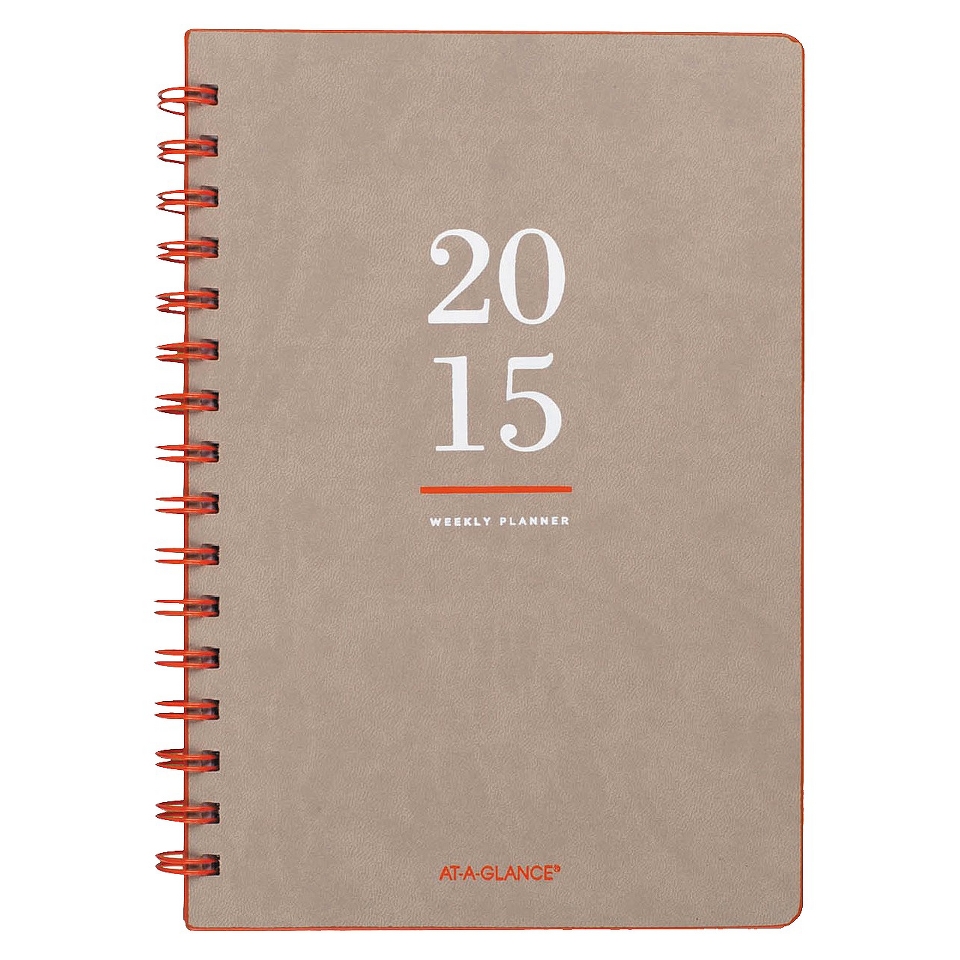 2015 AT A GLANCE® Collections Weekly/Monthly Planner   Natural Tan