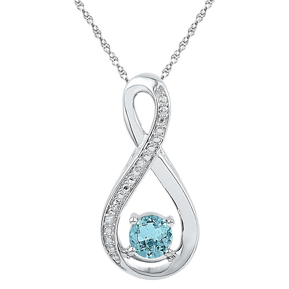 20 CT. T.W. Round Diamond with Prong Set Fashion Pendant in Sterling