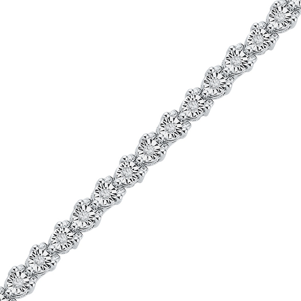 CT. T.W. Round Diamond Miracle Set Tennis Bracelet in Sterling