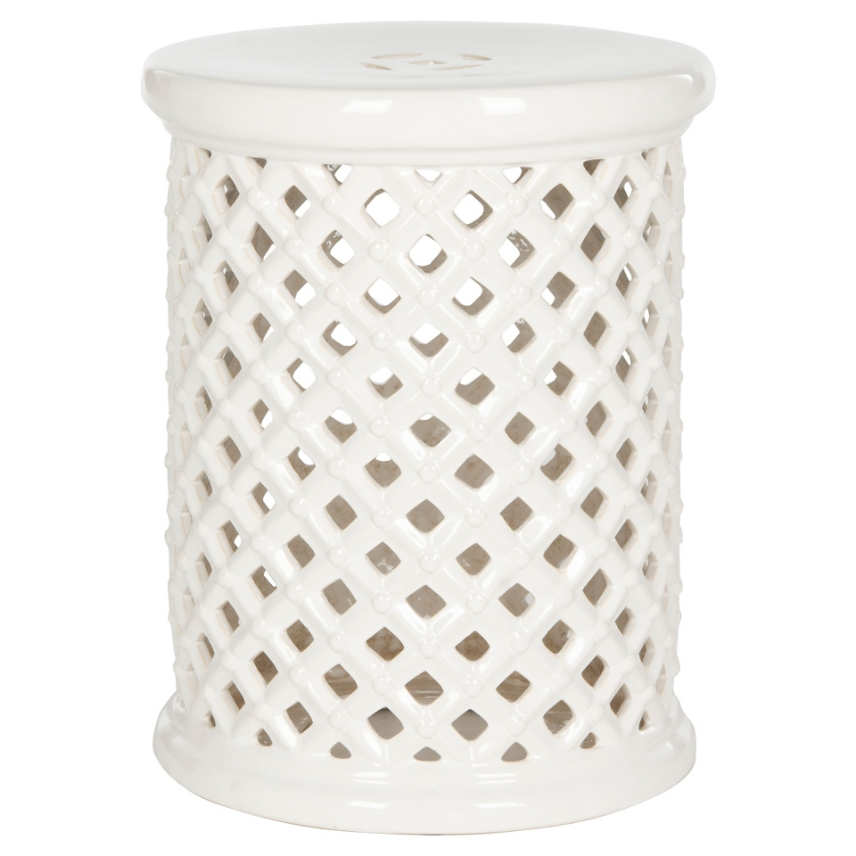 Safavieh Ischia Garden Stool   White