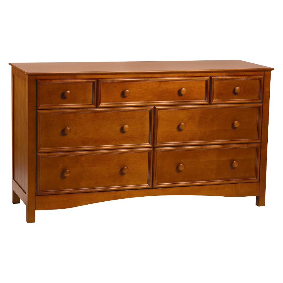 Bolton Wakefield 7 Drawer Dresser   Honey