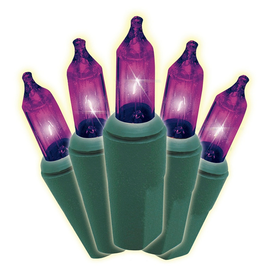 Straight String Light Set   Purple (100 Count)