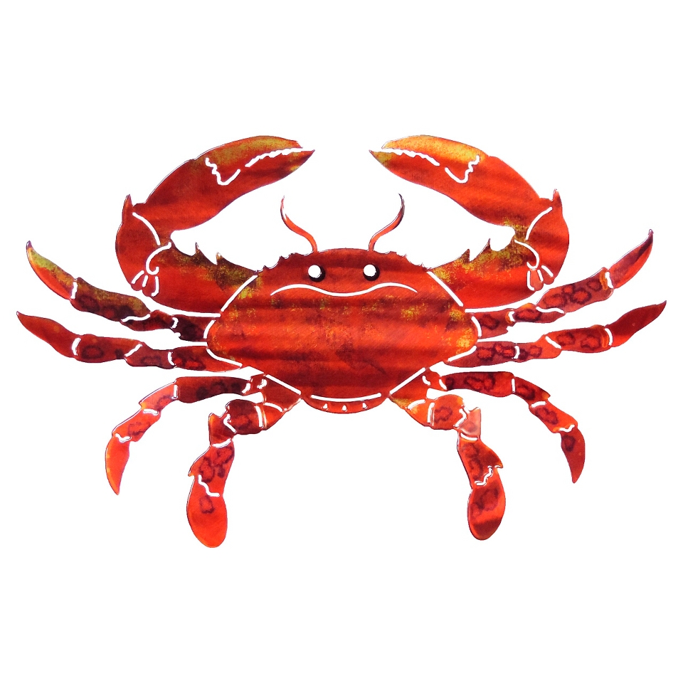 3D Wall Art Crab   Orange (Medium)