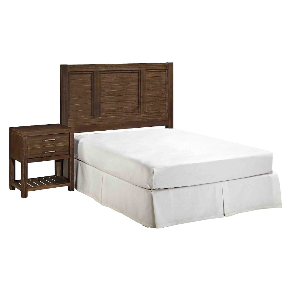 Barnside Headboard and Night Stand   Rustic Brown (King/California