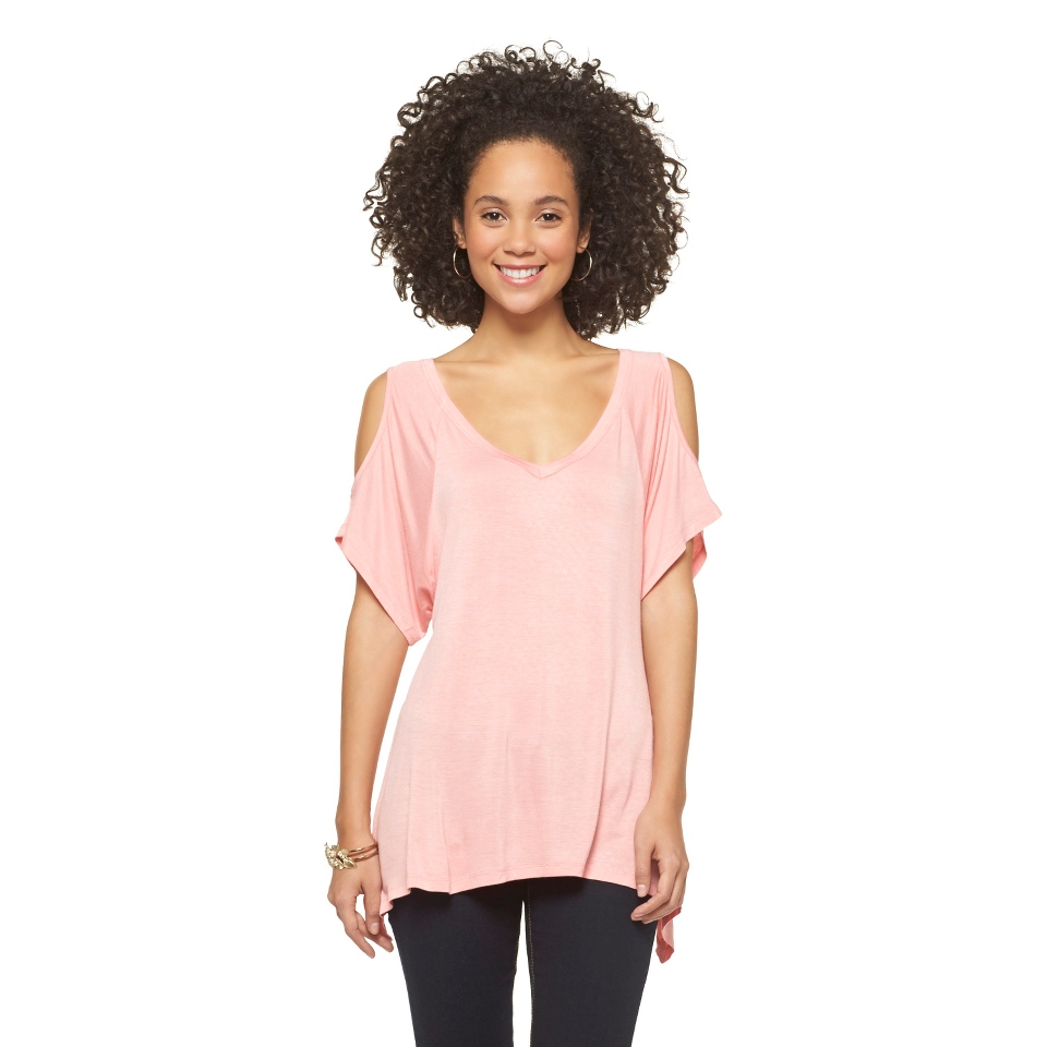 Cold Shoulder V Neck Tee Shirt   Self Esteem