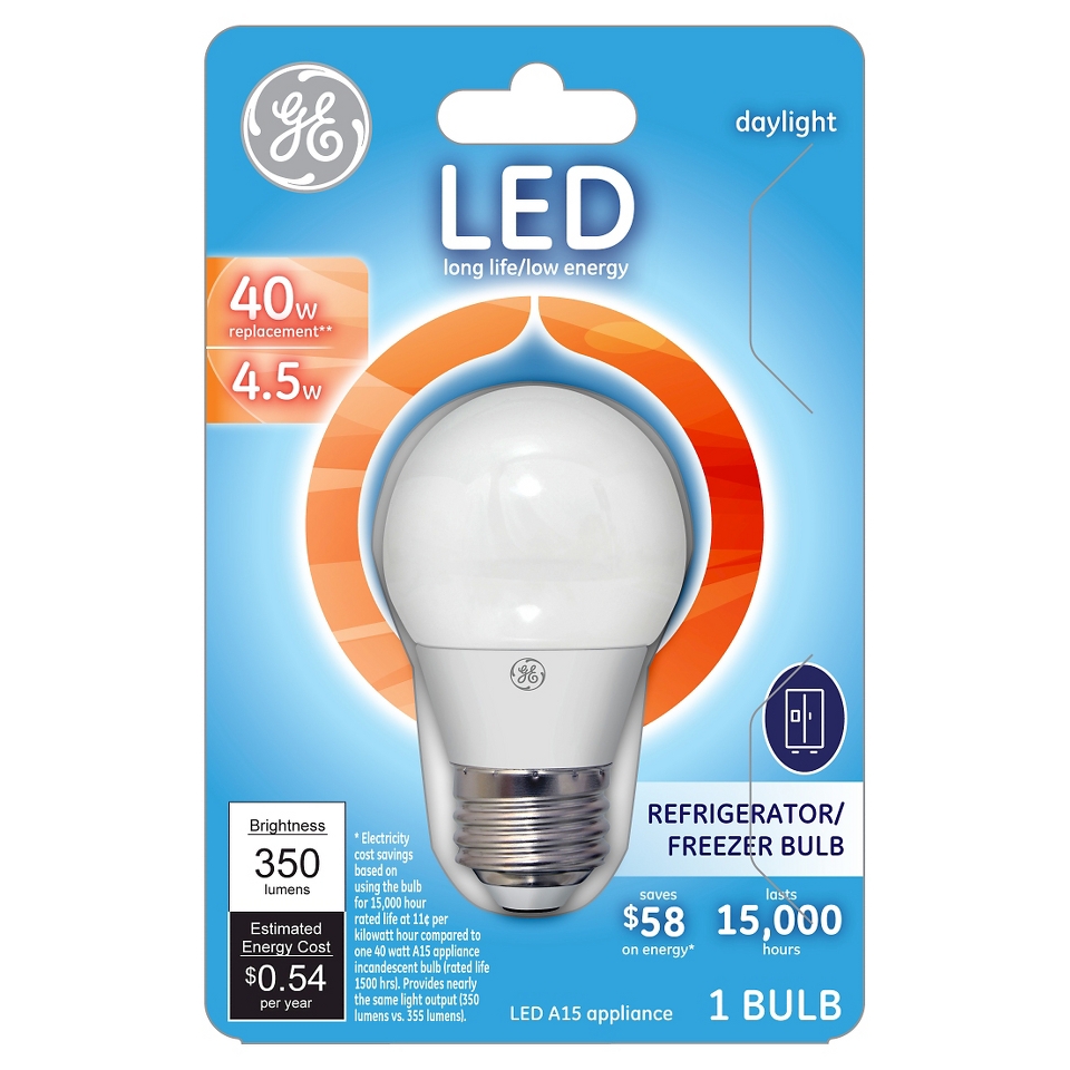 GE LED 40 Watt Appliance Light Bulb   Soft White
