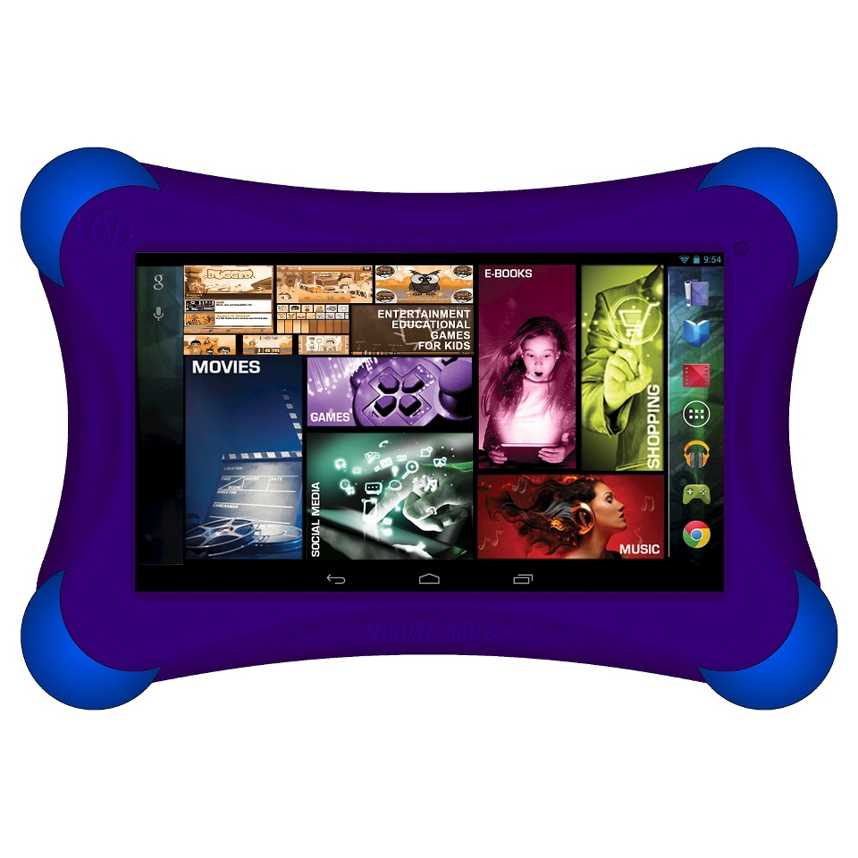Prestige EliteFam 7 Quad Core Tablet with Safety Bumper and HD Screen