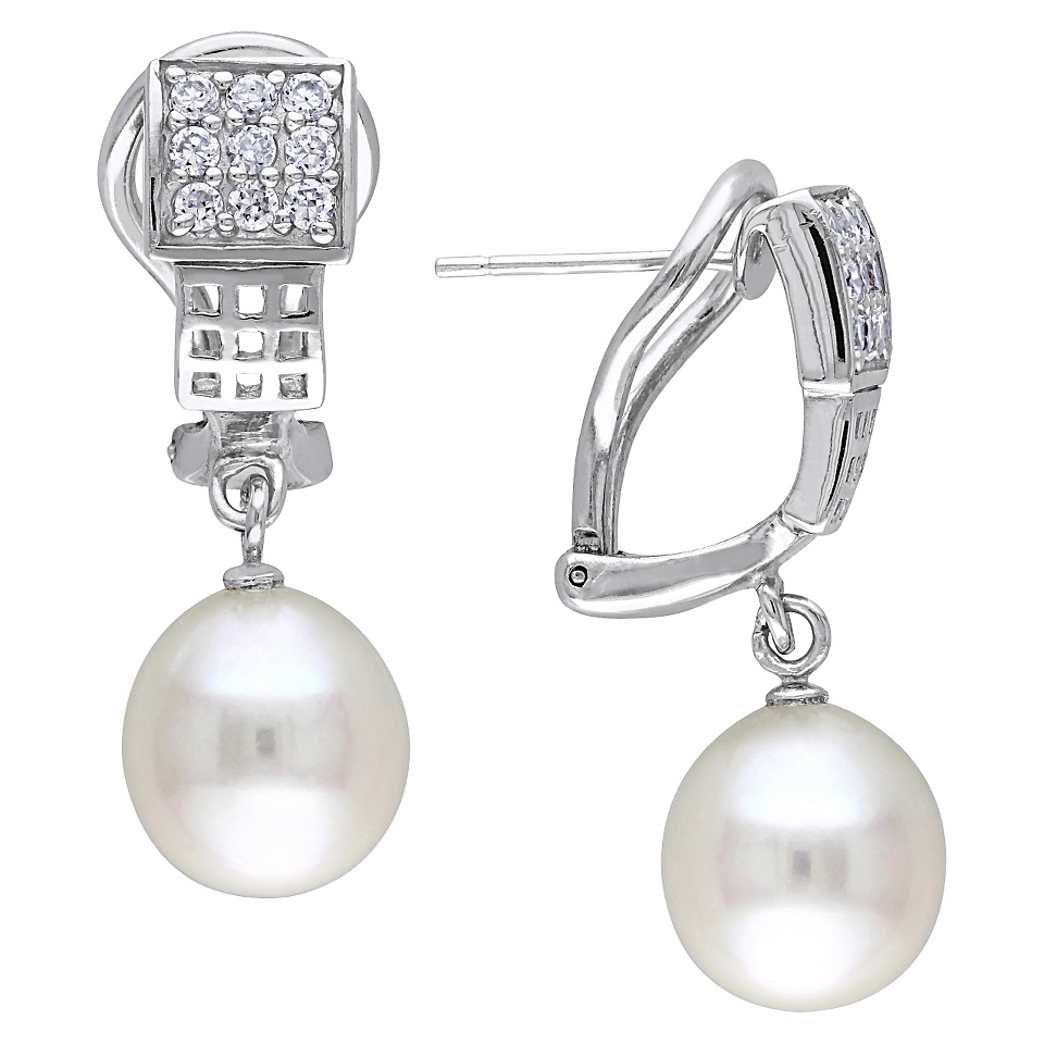 Allura 9 9.5mm Freshwater Cultured Pearl and .36 CT. T.W. Cubic