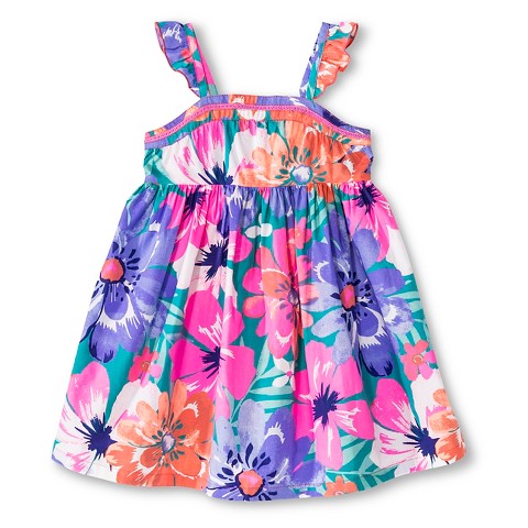 Toddler Girls‘ Floral Empire Dress Melon - Chero... : Target