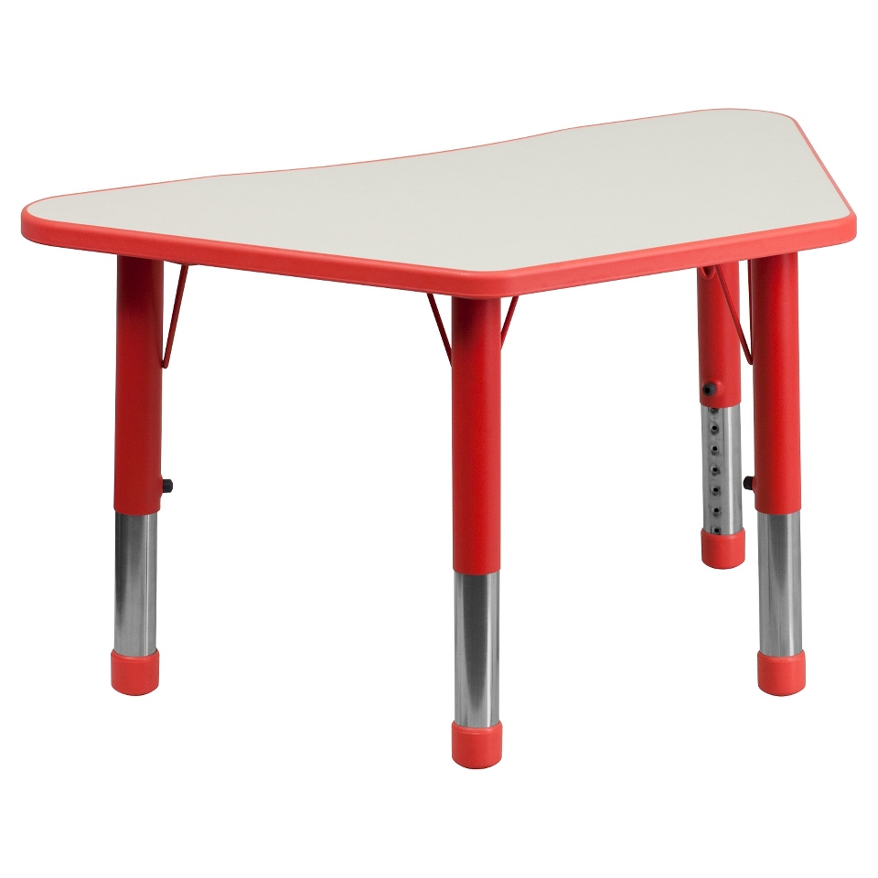 Flash Furniture Trapezoid Activity Table   Red