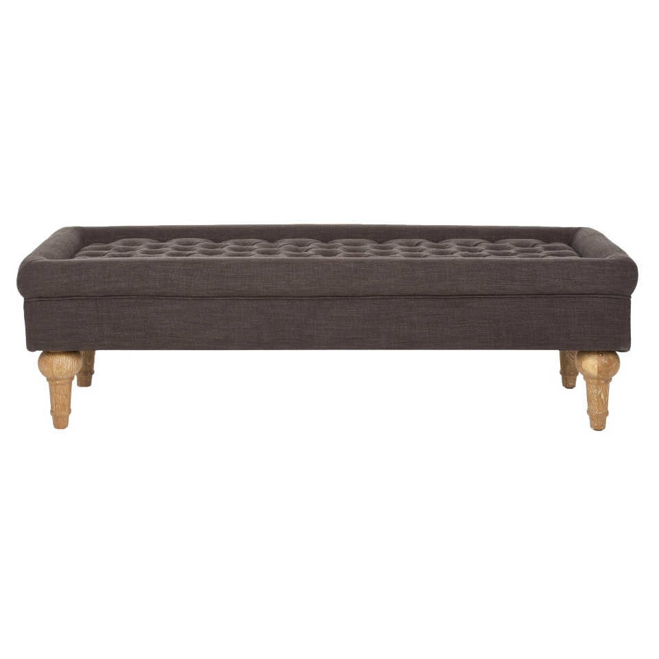 Safavieh Thadius Cocktail Ottoman   Charcoal Brown