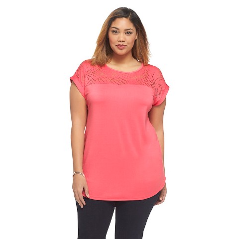 Women's Plus Size Short-Sleeve Top-Ava & Viv : Target