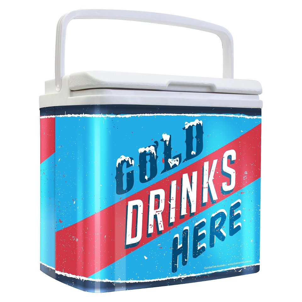 Tinny Retro Cooler   Cold Drinks Here Blue