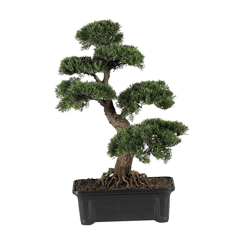 Nearly Natural 24 Cedar Bonsai Silk Plant