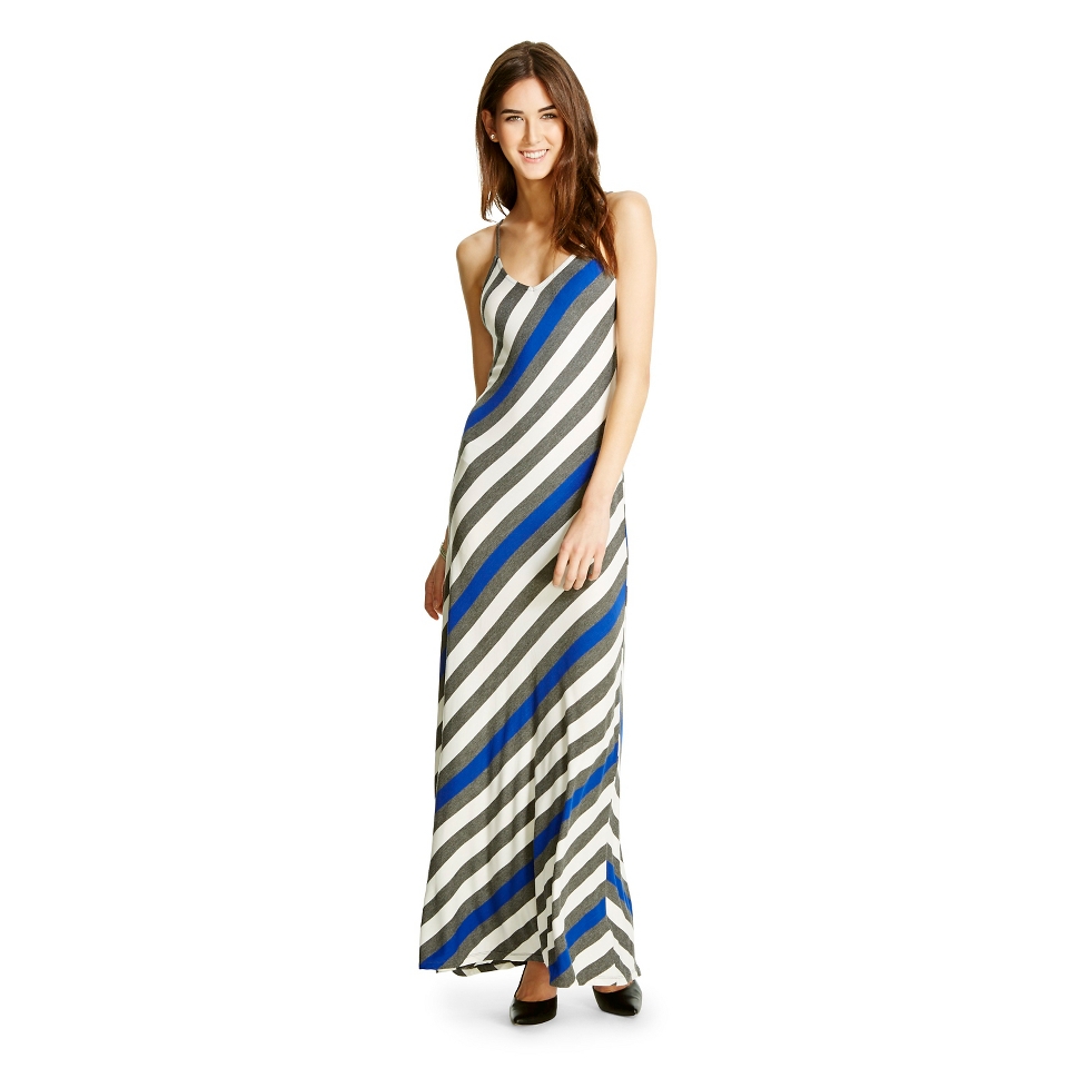 Womens Striped Knit Maxi Dress Blue   Mossimo™