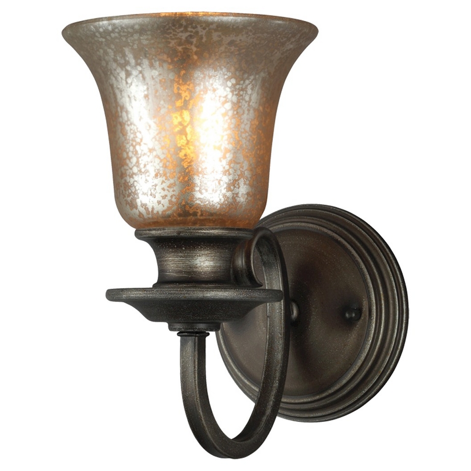 Sea Gull Lighting Blayne One Light Bath Sconce in Platinum Oak