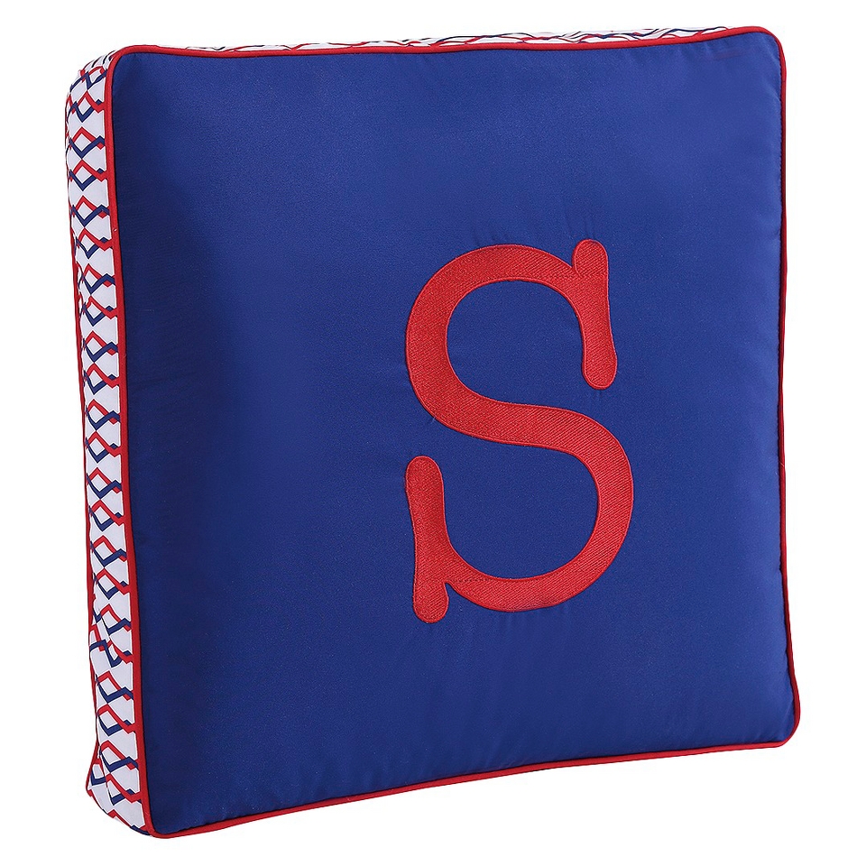 Letter Pillow   Blue/Red