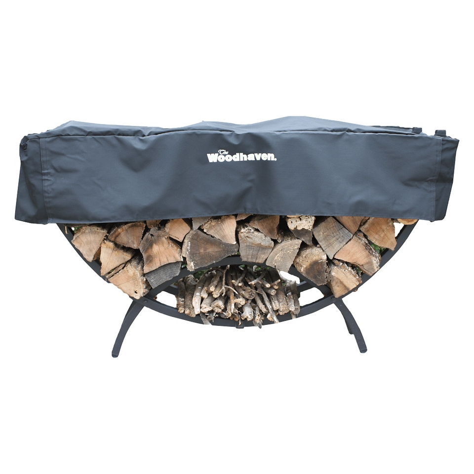 Woodhaven Outdoor Firewood Racks   Black