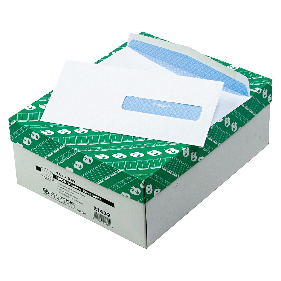 Gummed Security Envelope, #10, White, 500/Box