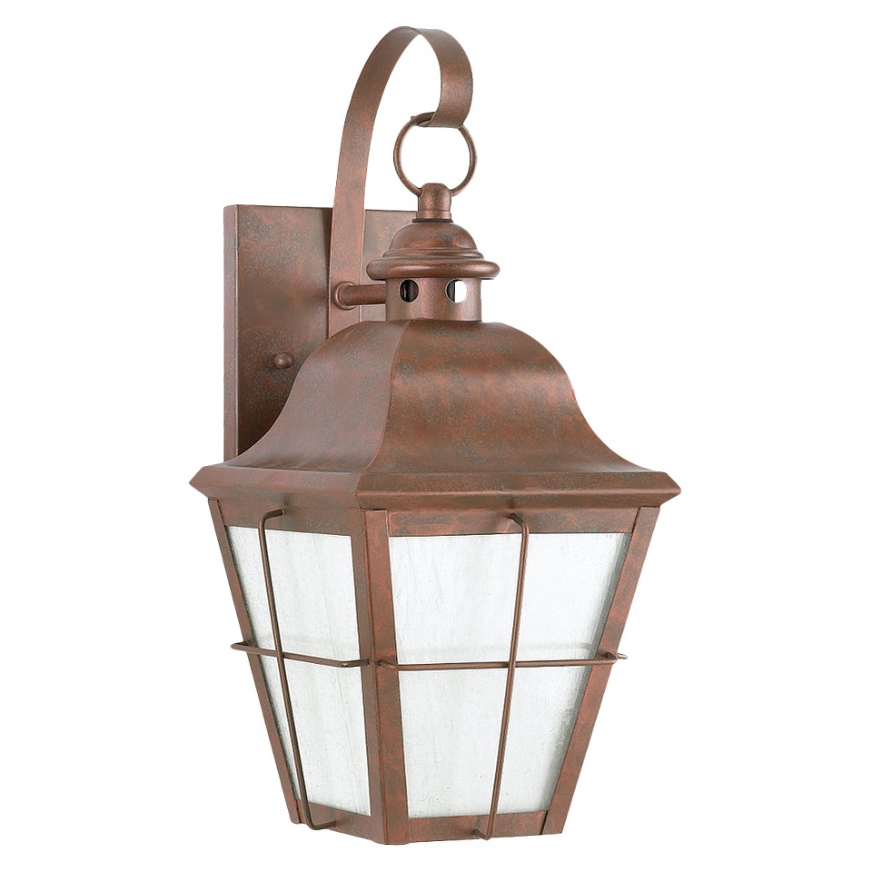 Sea Gull 1 Light Outdoor Wall Lantern   Weathered Copper