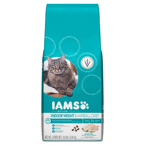 Iams Indoor Weight Control Hairball Care 6.8 lb : Target