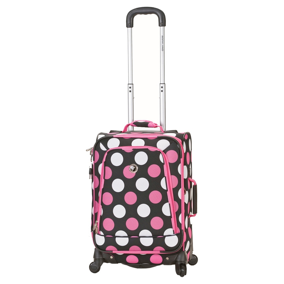 Rockland Venice Spinner Carry On Luggage Set   Multipink Dot (20