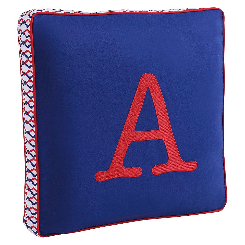 Letter Pillow   Blue/Red