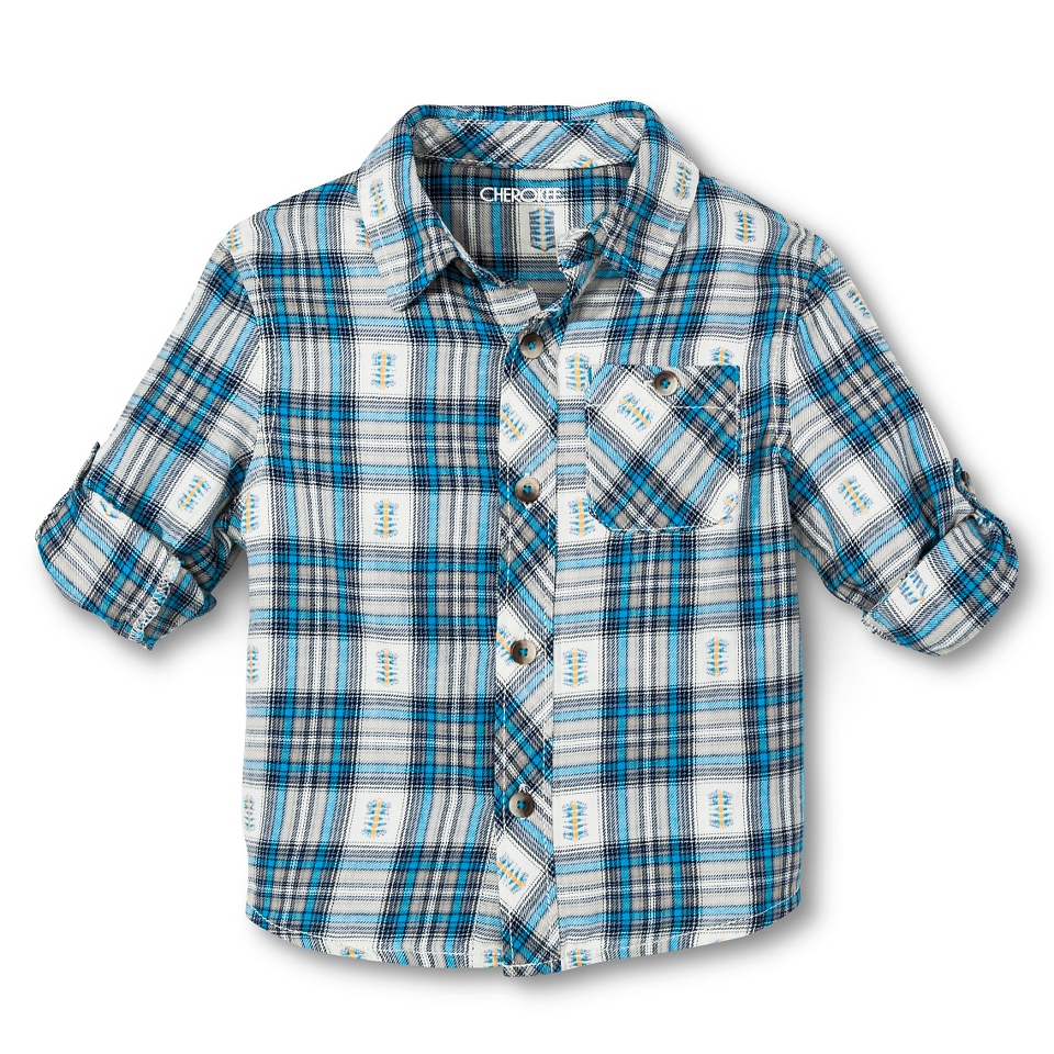 Boys Button Down Shirt   Blue Line   Cherokee
