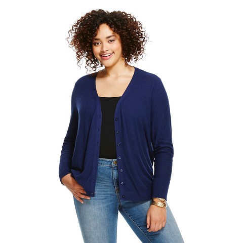 Women's Plus Size Button Up Cardigan - Ava & Viv™ : Target
