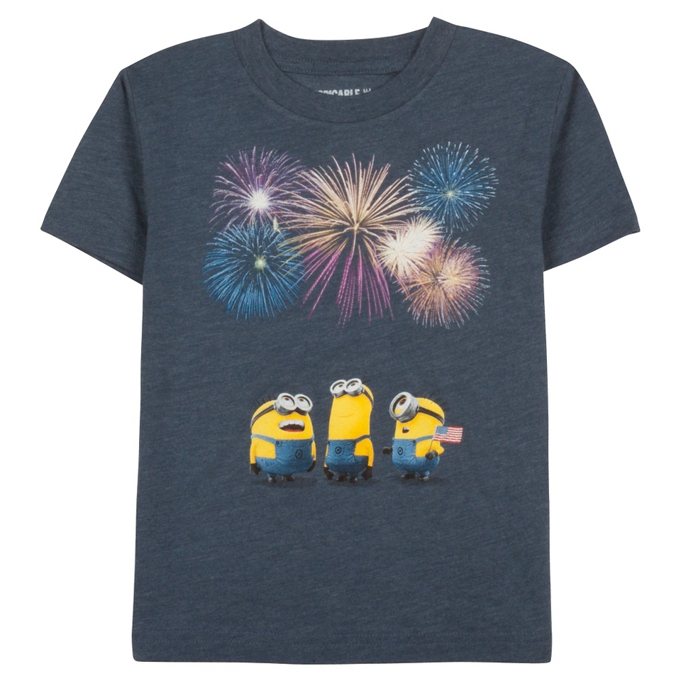 Minions Toddler Boys Fireworks Tee   Heathered Deep Navy