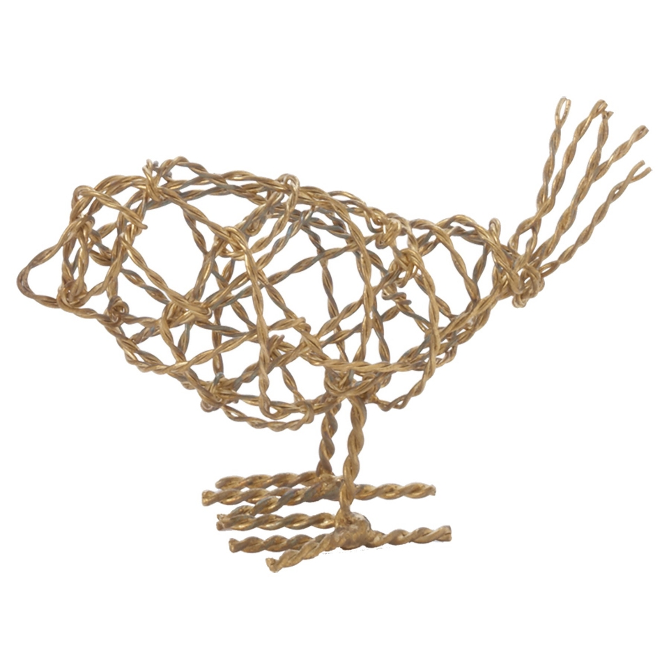 Brass Scribble Bird   Small