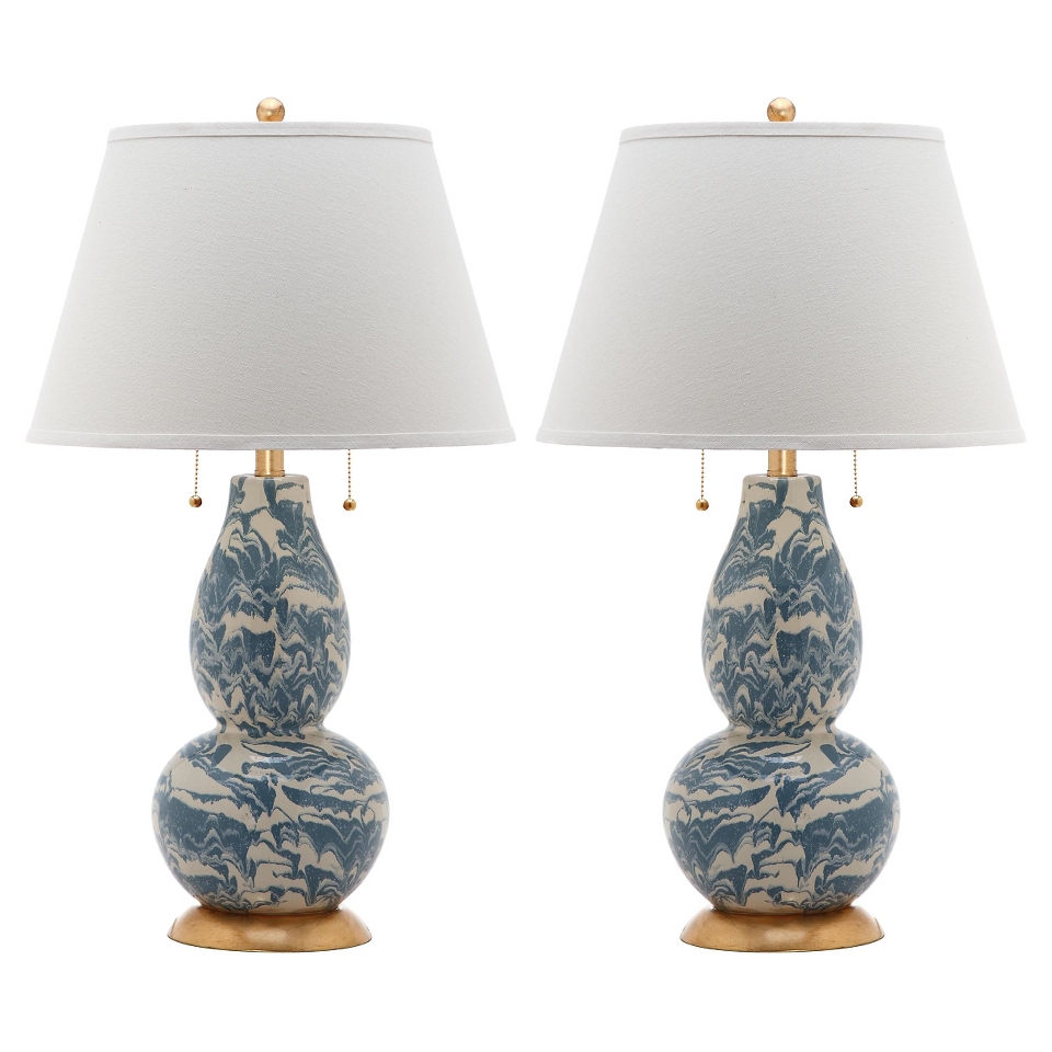 Safavieh Table Lamp   Blue/White