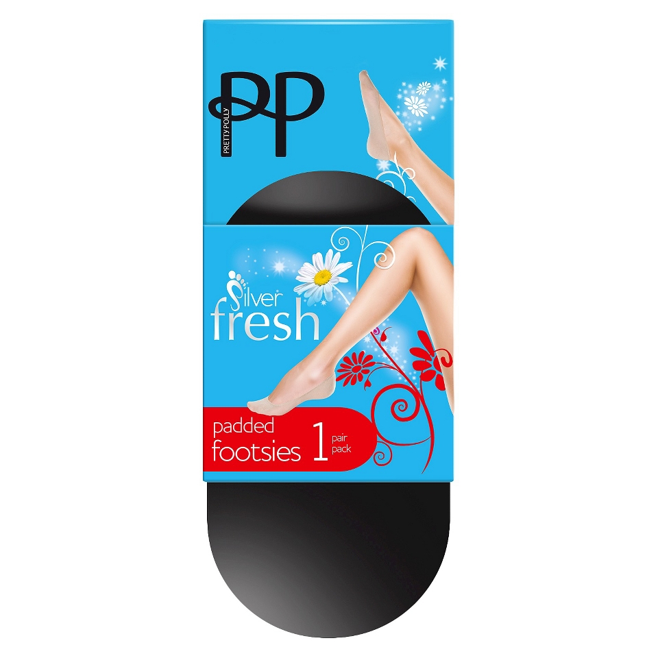 Pretty Polly Womens Silver Fresh Footsie with Cushion Sole