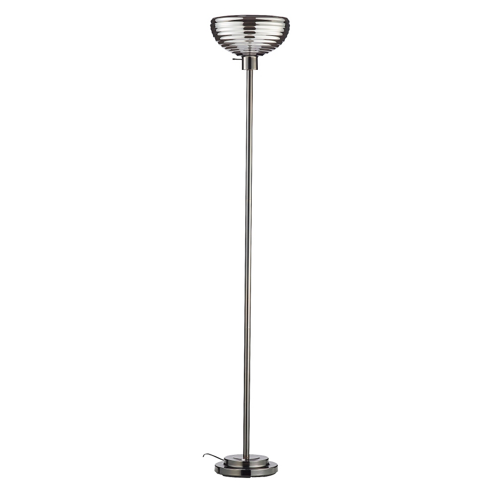 Adesso Franklin Floor Lamp   Silver