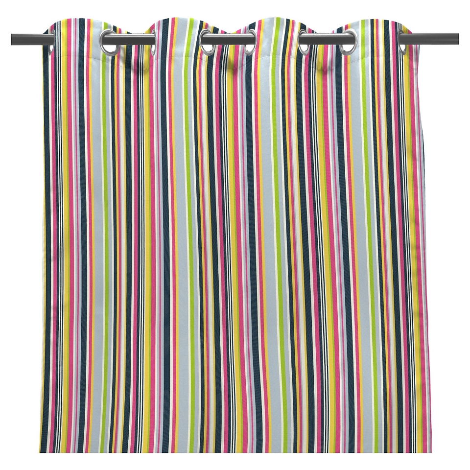 Jordan 50 x 108 Outdoor Curtain Panel   Rainbow