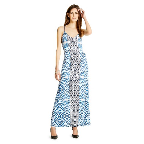 Women's Knit Maxi Dress Blue Print - Mossimo™ : Target
