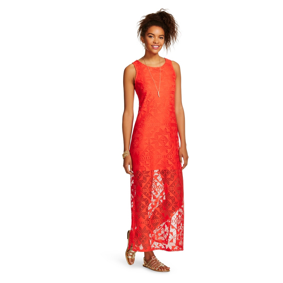 Womens Xhilaration™ Lace Maxi Dress Orange