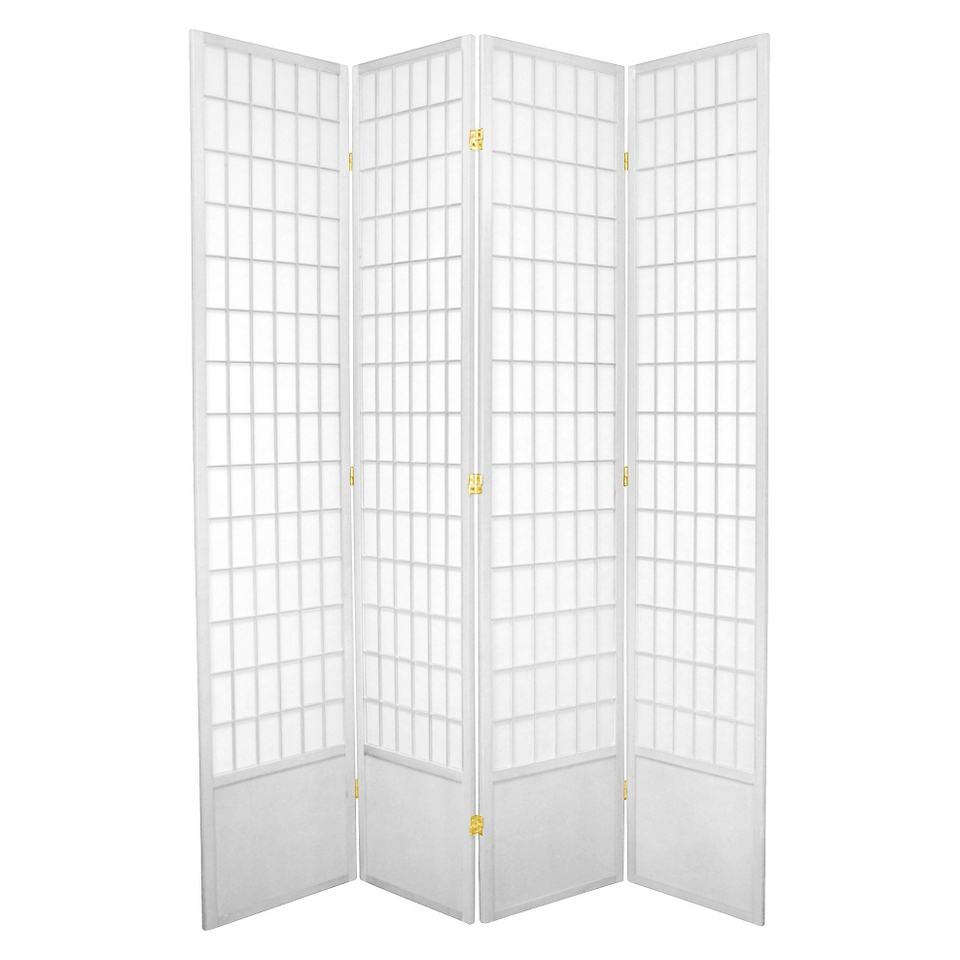 ft. Tall Window Pane Shoji Screen (4 Panels)