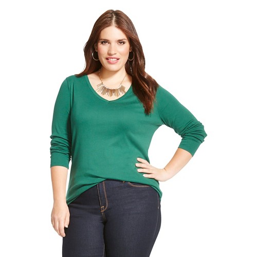 Women's Plus Size Long Sleeve T-Shirt - Ava & Viv | eBay